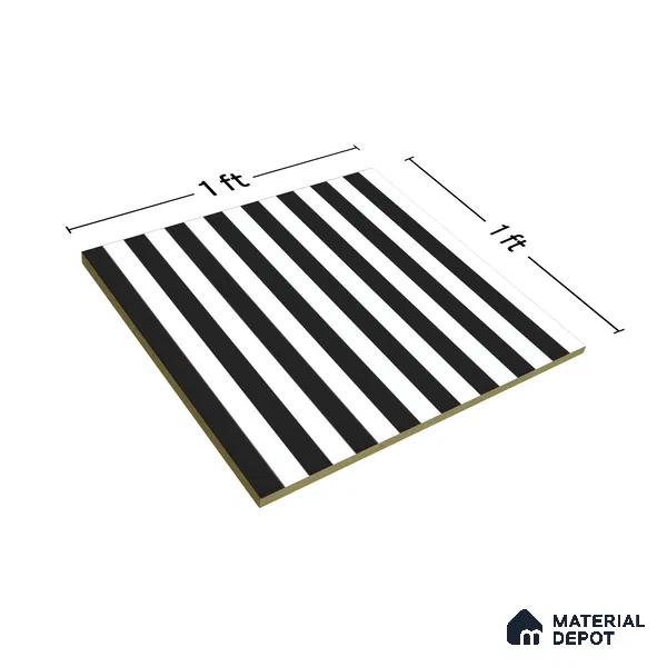 Moroccan Floor & Wall Tile TL 07648 Urban Stripe 1 ft x 1 ft Matte Finish Vitrified Tile - 9 mm | Suitable For Bathroom, Kitchen, Living Area | Please Expect a Slight Variation of Pattern