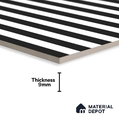 Moroccan Floor & Wall Tile TL 07648 Urban Stripe 1 ft x 1 ft Matte Finish Vitrified Tile - 9 mm | Suitable For Bathroom, Kitchen, Living Area | Please Expect a Slight Variation of Pattern