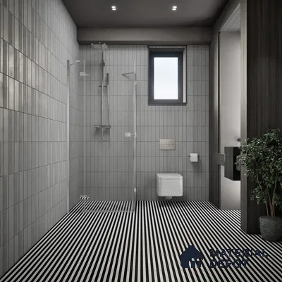 Moroccan Floor & Wall Tile TL 07648 Urban Stripe 1 ft x 1 ft Matte Finish Vitrified Tile - 9 mm | Suitable For Bathroom, Kitchen, Living Area | Please Expect a Slight Variation of Pattern