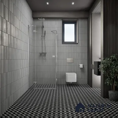 Moroccan Floor & Wall Tile TL 07637 Noir Quatrefoil 1 ft x 1 ft Matte Finish Vitrified Tile - 9 mm | Suitable For Bathroom, Kitchen, Living Area | Please Expect a Slight Variation of Pattern (Sample)