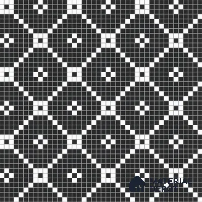 Moroccan Floor & Wall Tile TL 07639 Retro Grid 1 ft x 1 ft Matte Finish Vitrified Tile - 9 mm | Suitable For Bathroom, Kitchen, Living Area | Please Expect a Slight Variation of Pattern