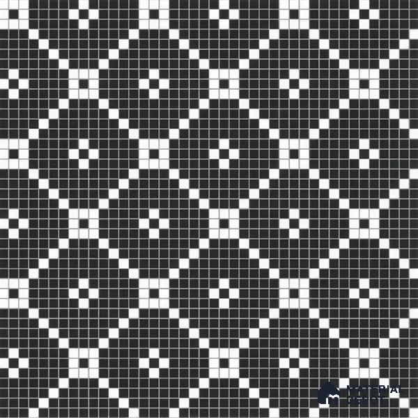 Moroccan Floor & Wall Tile TL 07639 Retro Grid 1 ft x 1 ft Matte Finish Vitrified Tile - 9 mm | Suitable For Bathroom, Kitchen, Living Area | Please Expect a Slight Variation of Pattern