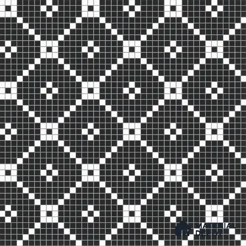 Moroccan Floor & Wall Tile TL 07639 Retro Grid 1 ft x 1 ft Matte Finish Vitrified Tile - 9 mm | Suitable For Bathroom, Kitchen, Living Area | Image 1