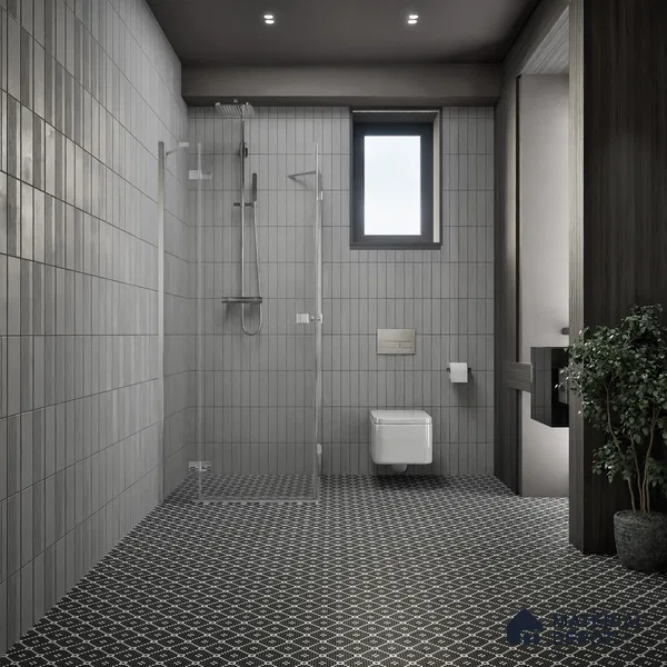 Moroccan Floor & Wall Tile TL 07639 Retro Grid 1 ft x 1 ft Matte Finish Vitrified Tile - 9 mm | Suitable For Bathroom, Kitchen, Living Area | Please Expect a Slight Variation of Pattern