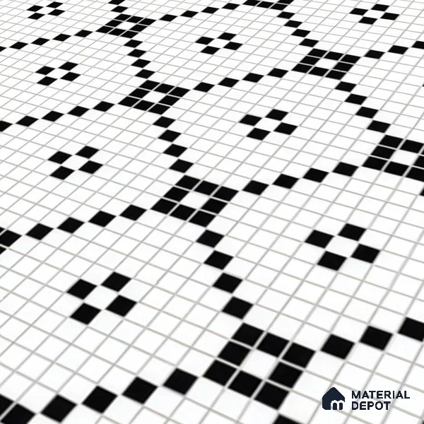 Moroccan Floor & Wall Tile TL 07614 Mosaic Grid 1 ft x 1 ft Matte Finish Vitrified Tile - 9 mm | Suitable For Bathroom, Kitchen, Living Area | Please Expect a Slight Variation of Pattern (Sample)