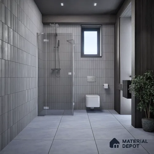 Cement Floor & Wall Tile TL 07535 Pantone Grey 2 ft x 2 ft Matte Finish Vitrified Tile - 9 mm | Suitable For living Room, Bedroom, Bathroom