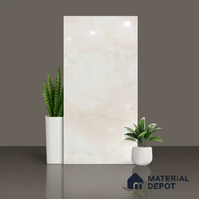 Marble Floor & Wall Tile TL 10175 LGV Polished Resilio Onyx 4 ft x 2 ft Glossy Finish Vitrified Tile - 9 mm | Suitable For living Room, Bedroom, Bathroom | Random Designs