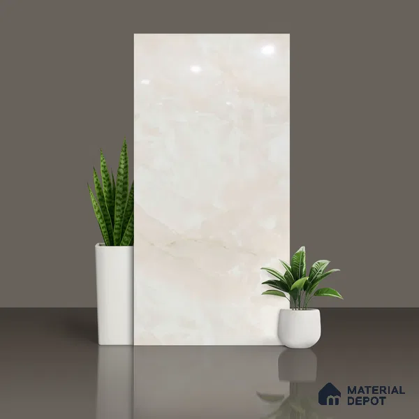 Marble Floor & Wall Tile TL 10175 LGV Polished Resilio Onyx 4 ft x 2 ft Glossy Finish Vitrified Tile - 9 mm | Suitable For living Room, Bedroom, Bathroom | Random Designs