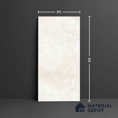 Marble Floor & Wall Tile TL 10175 LGV Polished Resilio Onyx 4 ft x 2 ft Glossy Finish Vitrified Tile - 9 mm | Suitable For living Room, Bedroom, Bathroom | Random Designs