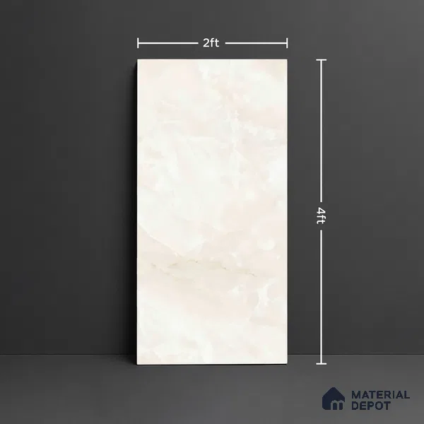 Marble Floor & Wall Tile TL 10175 LGV Polished Resilio Onyx 4 ft x 2 ft Glossy Finish Vitrified Tile - 9 mm | Suitable For living Room, Bedroom, Bathroom | Random Designs
