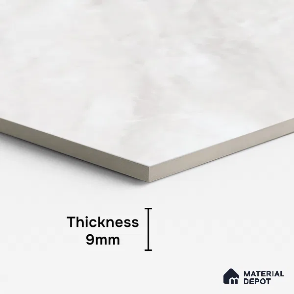 Marble Floor & Wall Tile TL 10173 Atlas Bianco Endless 4 ft x 2 ft Glossy Finish Vitrified Tile - 9 mm | Suitable For living Room, Bedroom, Bathroom