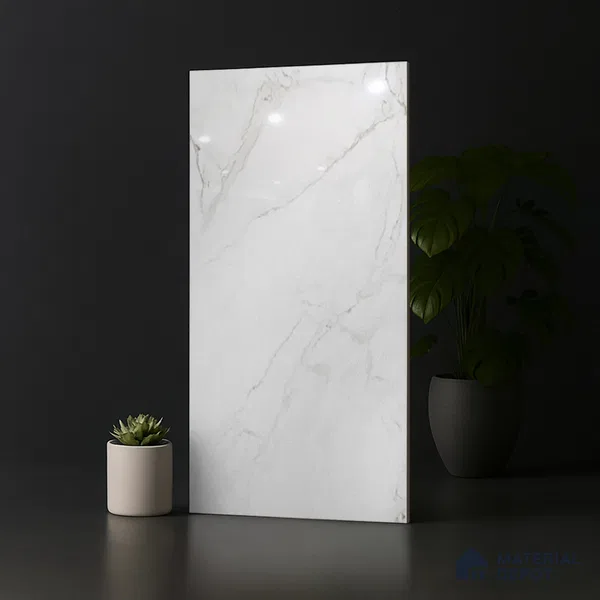 Marble Floor & Wall Tile TL 10176 B SGH Micheal Satvario 4 ft x 2 ft Glossy Finish Vitrified Tile - 9 mm | Suitable For living Room, Bedroom, Bathroom