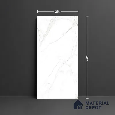 Marble Floor & Wall Tile TL 10176 B SGH Micheal Satvario 4 ft x 2 ft Glossy Finish Vitrified Tile - 9 mm | Suitable For living Room, Bedroom, Bathroom