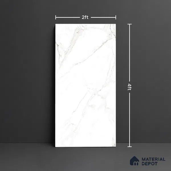 Marble Floor & Wall Tile TL 10176 B SGH Micheal Satvario 4 ft x 2 ft Glossy Finish Vitrified Tile - 9 mm | Suitable For living Room, Bedroom, Bathroom