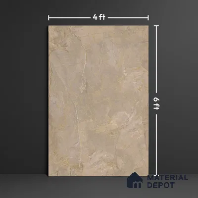 Marble Floor & Wall Tile TL 10177 SGH Craft Benzeen Gray 6 ft x 4 ft Glossy Finish Vitrified Tile - 9 mm | Suitable For living Room, Bedroom, Bathroom | Adhesive and Spacers Must be Used During Installation