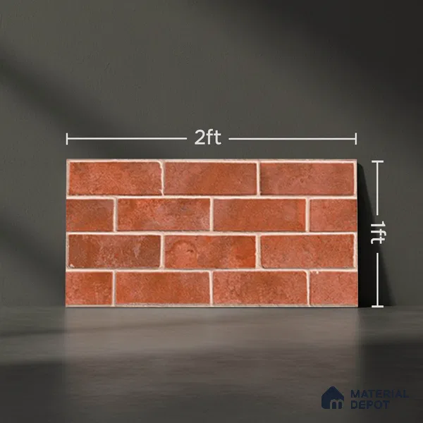 TL 10199 Tibet Red 2 ft x 1 ft Matte Finish Ceramic Wall Tile - 9 mm