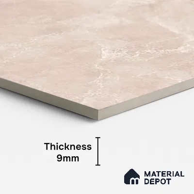 Marble Floor & Wall Tile TL 10112 Sumia Beige 4 ft x 2 ft Glossy Finish Vitrified Tile - 9 mm | 4 Random Design | Suitable For living Room, Bedroom, Bathroom | Random Designs