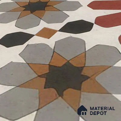 Moroccan Wall Tile TL 04988 Marrakech Bloomed Rosata 8 x 8 inch Ceramic Matte Finish - 10 mm | Suitable for Living Room, Bedroom, Bathroom, Kitchen Backsplashes & Highlighter Wall (Sample)