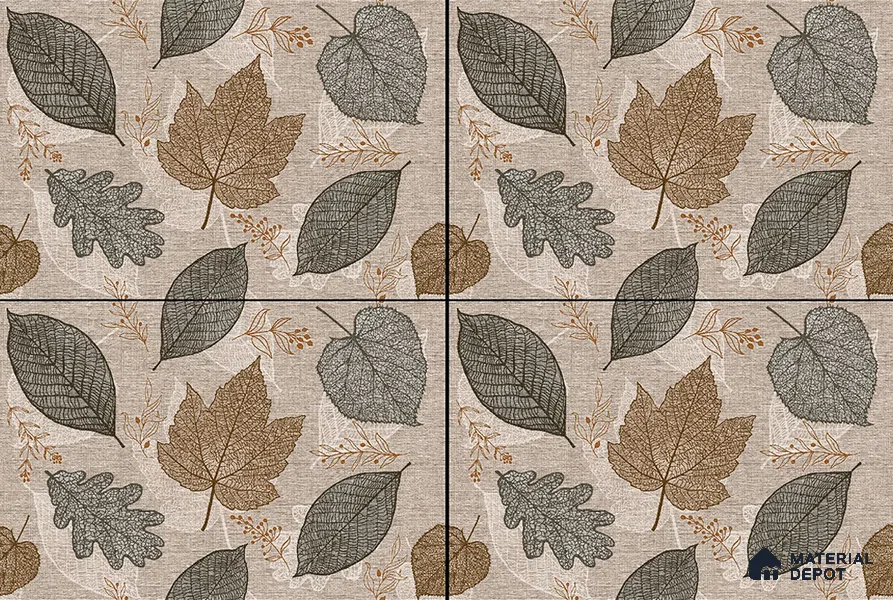 Budget Friendly Floral Wall Tile Value For Money TL 06231  18 x 12 inch - Ceramic Glossy Finish -7 mm  | Suitable for Kitchen & Bathroom