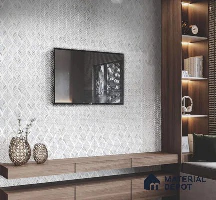 Moroccan Look Floor & Wall Tile TL 06148 Antares 2 ft x 2 ft Sinker Finish Vitrified Tile - 9 mm | Suitable For Kitchen, Accent/Feature Wall, Bathroom | Please Expect a Slight Variation of Pattern