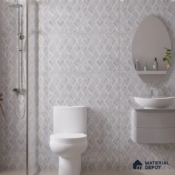 Moroccan Look Floor & Wall Tile TL 06148 Antares 2 ft x 2 ft Sinker Finish Vitrified Tile - 9 mm | Suitable For Kitchen, Accent/Feature Wall, Bathroom | Please Expect a Slight Variation of Pattern