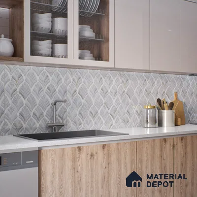 Moroccan Look Floor & Wall Tile TL 06148 Antares 2 ft x 2 ft Sinker Finish Vitrified Tile - 9 mm | Suitable For Kitchen, Accent/Feature Wall, Bathroom | Please Expect a Slight Variation of Pattern