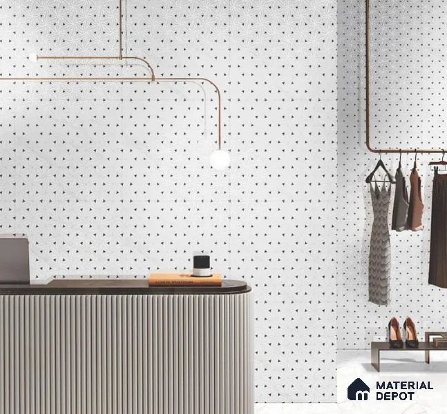 Moroccan Look Floor & Wall Tile TL 06156 Canis 2 ft x 2 ft Glitter Glossy Finish Vitrified Tile - 9 mm  | Suitable For Living Room, Dining, Bathroom & Kitchen | Please Expect a Slight Variation of Pattern (Sample)