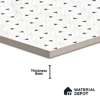 Moroccan Look Floor & Wall Tile TL 06156 Canis 2 ft x 2 ft Glitter Glossy Finish Vitrified Tile - 9 mm  | Suitable For Living Room, Dining, Bathroom & Kitchen | Please Expect a Slight Variation of Pattern (Sample)