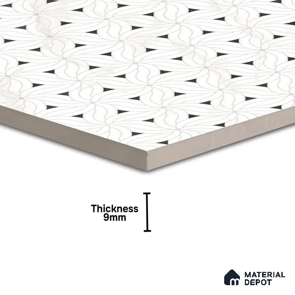 Moroccan Look Floor & Wall Tile TL 06156 Canis 2 ft x 2 ft Glitter Glossy Finish Vitrified Tile - 9 mm  | Suitable For Living Room, Dining, Bathroom & Kitchen | Please Expect a Slight Variation of Pattern (Sample)
