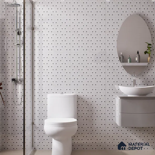 Moroccan Look Floor & Wall Tile TL 06156 Canis 2 ft x 2 ft Glitter Glossy Finish Vitrified Tile - 9 mm  | Suitable For Living Room, Dining, Bathroom & Kitchen | Please Expect a Slight Variation of Pattern (Sample)