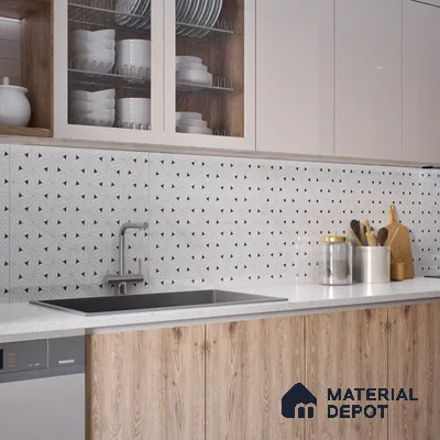 Moroccan Look Floor & Wall Tile TL 06156 Canis 2 ft x 2 ft Glitter Glossy Finish Vitrified Tile - 9 mm  | Suitable For Living Room, Dining, Bathroom & Kitchen | Please Expect a Slight Variation of Pattern (Sample)