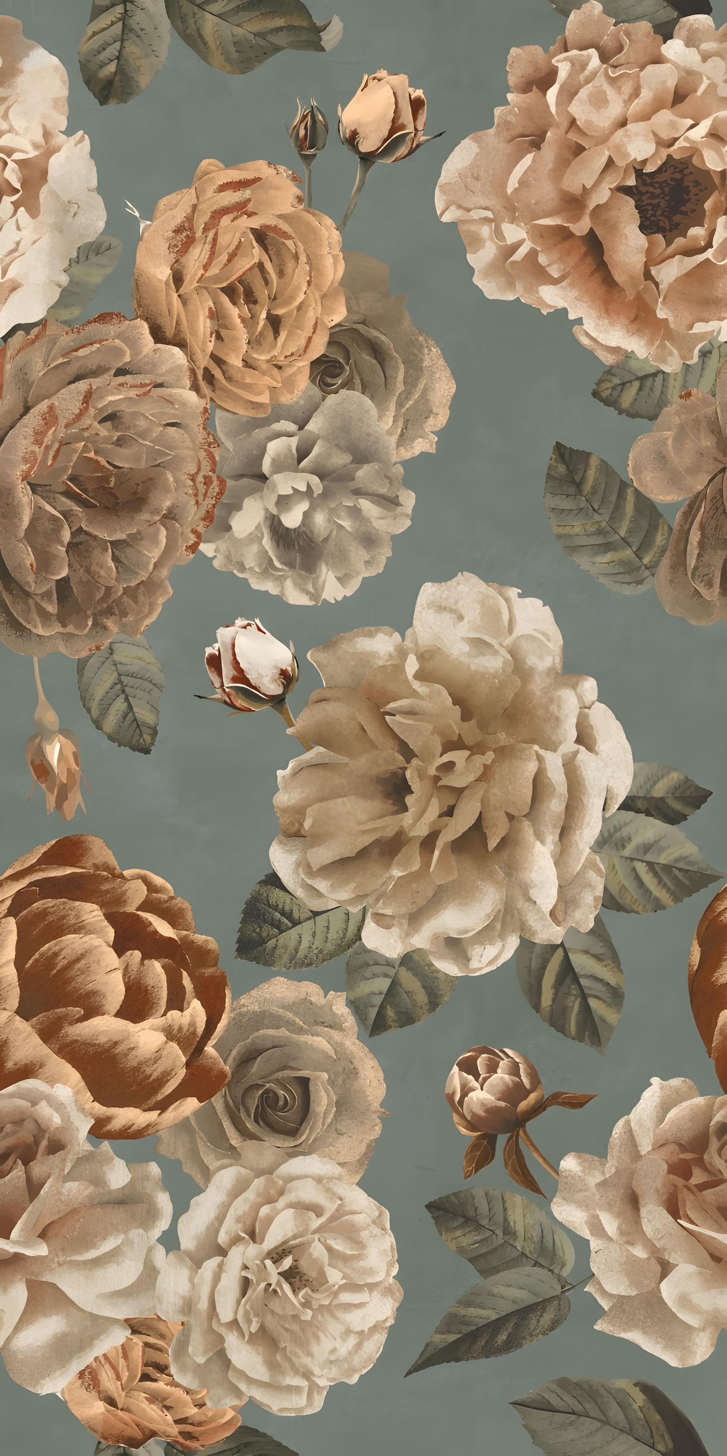 Floral Wall Tile TL 06306 C Florelle Rustic Petal 4 ft x 2 ft Vitrified Lustera Effect Feather Feel Matte Finish - 9 mm | Suitable for Bathroom, Accent/Feature Wall, Dining Area