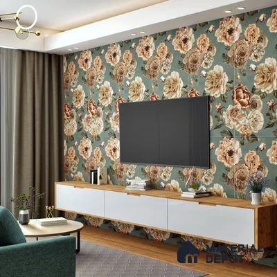 Floral Wall Tile TL 06306 C Florelle Rustic Petal 4 ft x 2 ft Vitrified Lustera Effect Feather Feel Matte Finish - 9 mm | Suitable for Bathroom, Accent/Feature Wall, Dining Area
