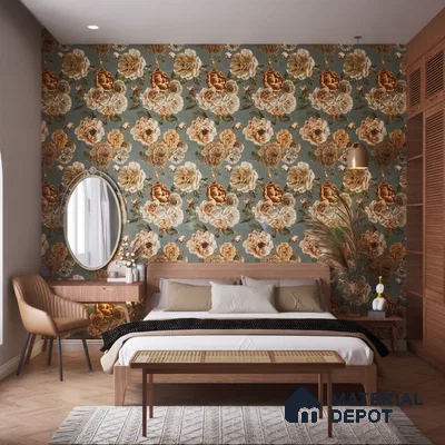 Floral Wall Tile TL 06306 C Florelle Rustic Petal 4 ft x 2 ft Vitrified Lustera Effect Feather Feel Matte Finish - 9 mm | Suitable for Bathroom, Accent/Feature Wall, Dining Area