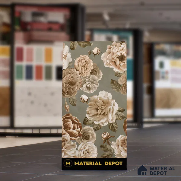 Floral Wall Tile TL 06306 C Florelle Rustic Petal 4 ft x 2 ft Vitrified Lustera Effect Feather Feel Matte Finish - 9 mm | Suitable for Bathroom, Accent/Feature Wall, Dining Area