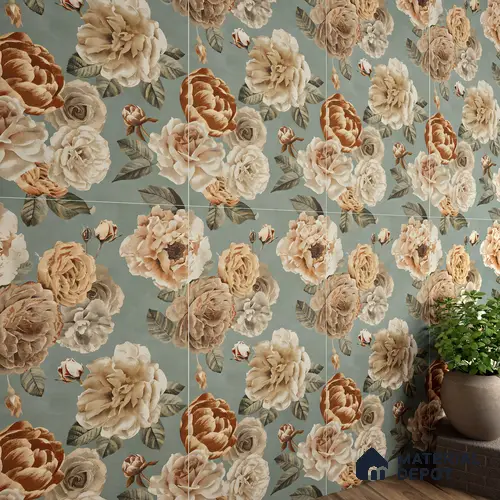 Floral Wall Tile TL 06306 C Florelle Rustic Petal 4 ft x 2 ft Vitrified Lustera Effect Feather Feel Matte Finish - 9 mm | Suitable for Living Room, Bedroom & Bathroom | Image 5