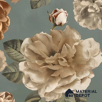 Floral Wall Tile TL 06306 C Florelle Rustic Petal 4 ft x 2 ft Vitrified Lustera Effect Feather Feel Matte Finish - 9 mm | Suitable for Bathroom, Accent/Feature Wall, Dining Area