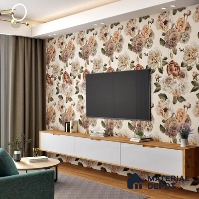 Floral Wall Tile TL 06306 D Florelle Ethereal Petal 4 ft x 2 ft Vitrified Lustera Effect Feather Feel Matte Finish - 9 mm | Suitable for Bathroom, Accent/Feature Wall, Dining Area