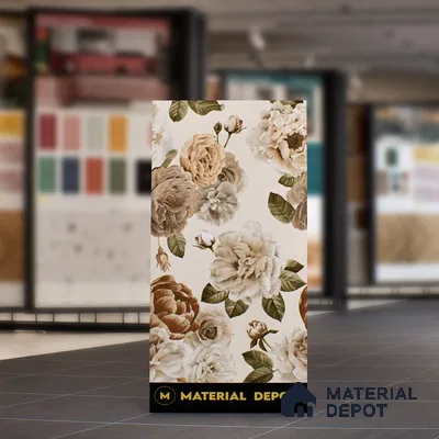 Floral Wall Tile TL 06306 D Florelle Ethereal Petal 4 ft x 2 ft Vitrified Lustera Effect Feather Feel Matte Finish - 9 mm | Suitable for Bathroom, Accent/Feature Wall, Dining Area