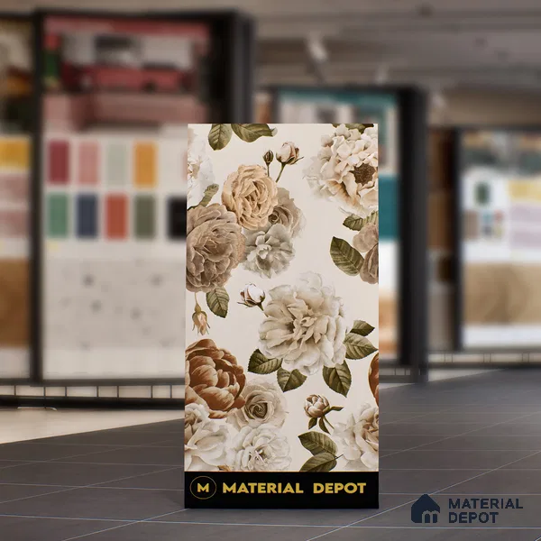 Floral Wall Tile TL 06306 D Florelle Ethereal Petal 4 ft x 2 ft Vitrified Lustera Effect Feather Feel Matte Finish - 9 mm | Suitable for Bathroom, Accent/Feature Wall, Dining Area