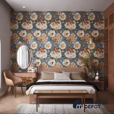 Floral Wall Tile TL 06306 E Florelle Reverie Petal 4 ft x 2 ft Vitrified Lustera Effect Feather Feel Matte Finish - 9 mm | Suitable for Bathroom, Accent/Feature Wall, Dining Area