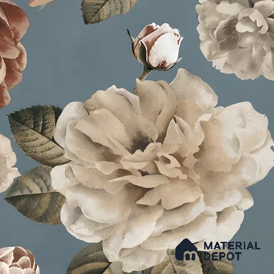 Floral Wall Tile TL 06306 E Florelle Reverie Petal 4 ft x 2 ft Vitrified Lustera Effect Feather Feel Matte Finish - 9 mm | Suitable for Bathroom, Accent/Feature Wall, Dining Area