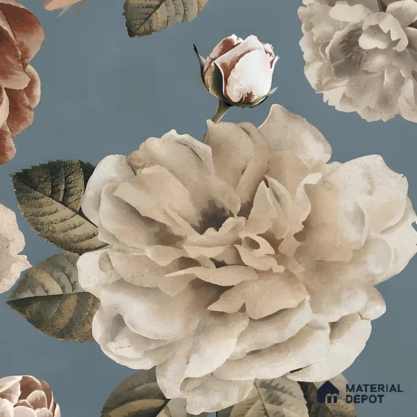 Floral Wall Tile TL 06306 E Florelle Reverie Petal 4 ft x 2 ft Vitrified Lustera Effect Feather Feel Matte Finish - 9 mm | Suitable for Bathroom, Accent/Feature Wall, Dining Area