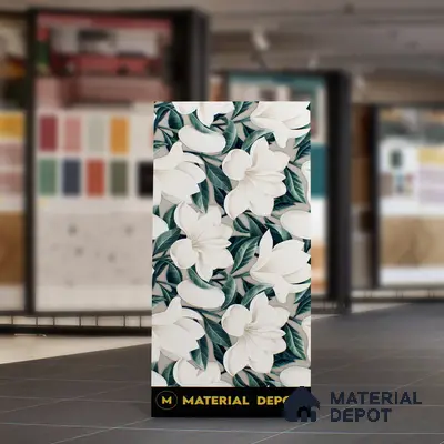 Floral Wall Tile TL 06306 H Florelle Bloom Magnolia 4 ft x 2 ft Vitrified Lustera Effect Feather Feel Matte Finish - 9 mm | Suitable for Living Room, Bedroom & Bathroom