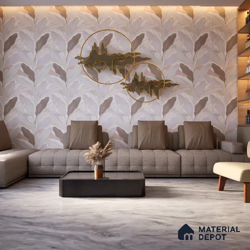 Tropical Wall Tile TL 06216 B Fragrant Petal Reverie 4 ft x 2 ft Vitrified Matte Finish - 9 mm | Suitable for Bathroom, Accent/Feature Wall, Dining Area