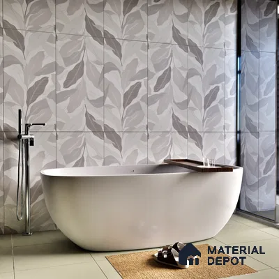 Tropical Wall Tile TL 06216 Fragrant Grey Enigma 4 ft x 2 ft Vitrified Matte Finish - 9 mm | Suitable for Bathroom, Accent/Feature Wall, Dining Area