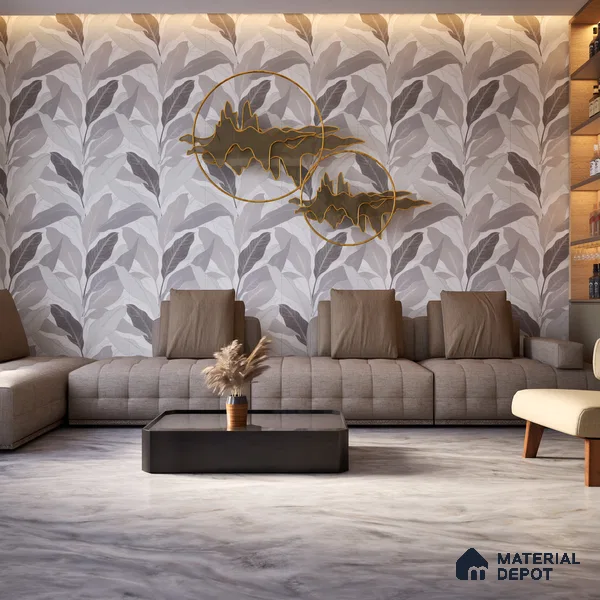 Tropical Wall Tile TL 06216 Fragrant Grey Enigma 4 ft x 2 ft Vitrified Matte Finish - 9 mm | Suitable for Bathroom, Accent/Feature Wall, Dining Area