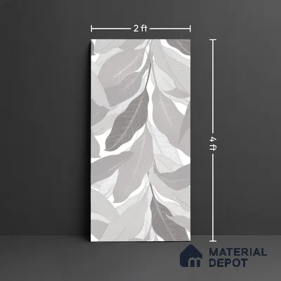 Tropical Wall Tile TL 06216 Fragrant Grey Enigma 4 ft x 2 ft Vitrified Matte Finish - 9 mm | Suitable for Bathroom, Accent/Feature Wall, Dining Area