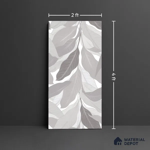 Tropical Wall Tile TL 06216 Fragrant Grey Enigma 4 ft x 2 ft Vitrified Matte Finish - 9 mm | Suitable for Bathroom, Accent/Feature Wall, Dining Area