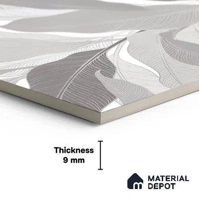 Tropical Wall Tile TL 06216 Fragrant Grey Enigma 4 ft x 2 ft Vitrified Matte Finish - 9 mm | Suitable for Bathroom, Accent/Feature Wall, Dining Area